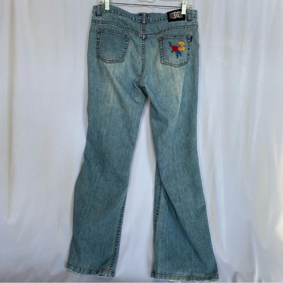 KUL denim jeans floral embellished Size 11 - Picture 2 of 8